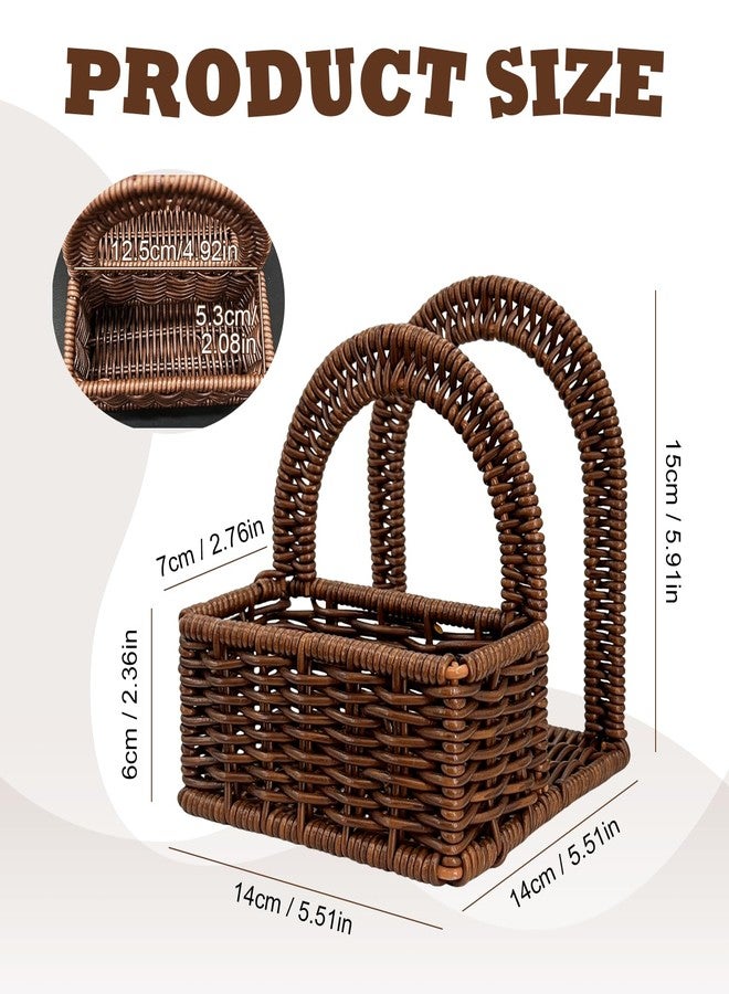 FALESHOS Rattan Napkin Holder with Salt and Pepper Shakers Holder for Table, Kitchen countertop Organizer - Multi-Functional Storage(Without Salt, Pepper Shakers & Napkins) - Image 2