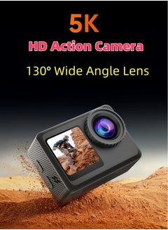 Milatech True 5K Ultra HD Action Camera With Remote Control 64GB Card, Dual Color Screens, Anti-Shake for Cycling & Waterproof for Diving  - Image 4