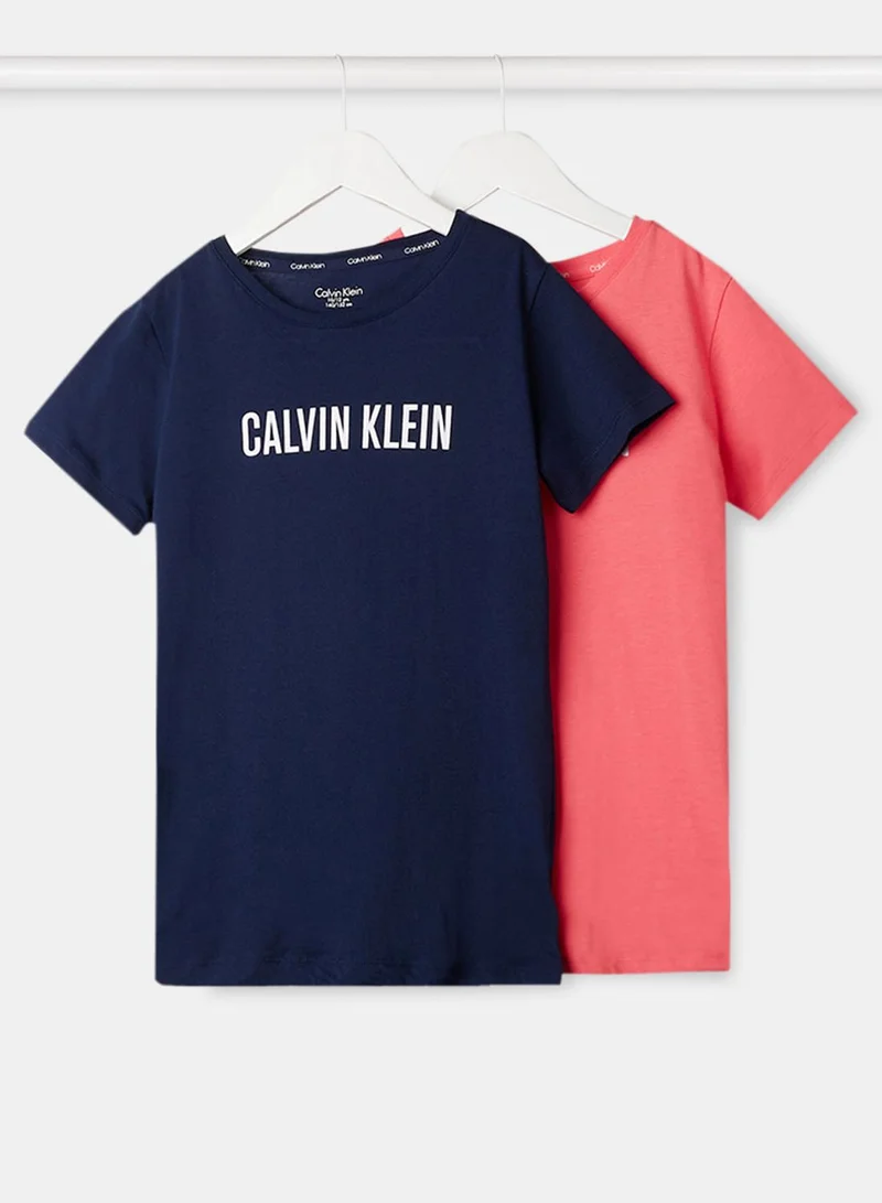 CALVIN KLEIN Youth 2 Pack Logo Print T-Shirt
