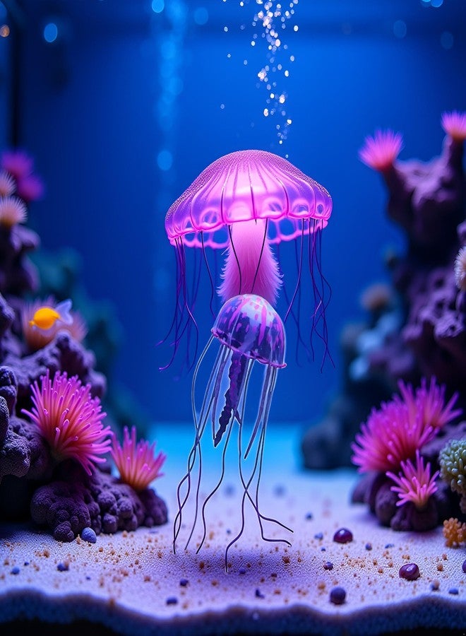 Galepromot Purple Artificial Simulation Glowing Jellyfish Suitable for Fish Tank, Aquarium Decoration Popular Ornaments, Aquarium Décor Thematic Ornaments - Image 3
