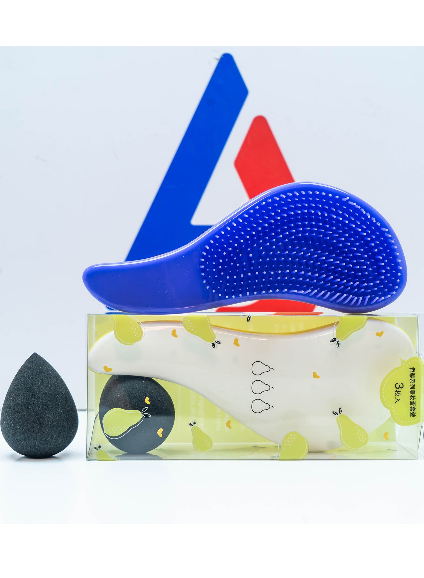 Detangling hair brush + Beauty Blender Set