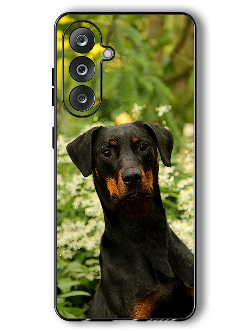 Theodor Case Compatible with Samsung Galaxy F36/ M36 6.7 Inch Protection Shockproof Bumper Cover dog_pet_leaves - Image 1