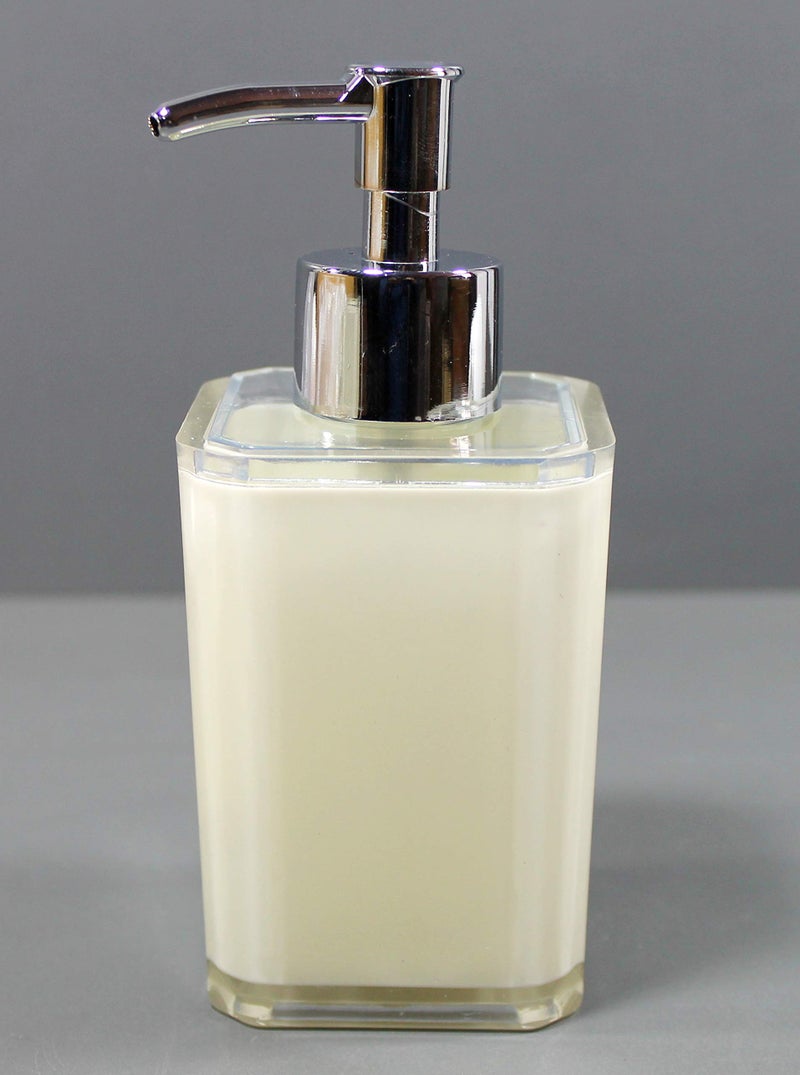 KLEO Soap Dispenser - Made of Acrylic Polymer Soap Dispenser - Luxury Bathroom Accessories Bath Set | Bathroom Accessories | Bath Set | Hand Wash | Liquid Soap Dispenser (Ivory) - Image 1