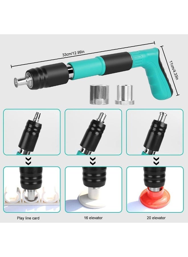 Concrete Nail Gun Kit – 5-Speed Adjustable Manual Steel Nail Gun with 20 Nails | Portable Wall Fastening & Mounting Tool for Concrete, Brick, and Wood Surfaces  - Image 3