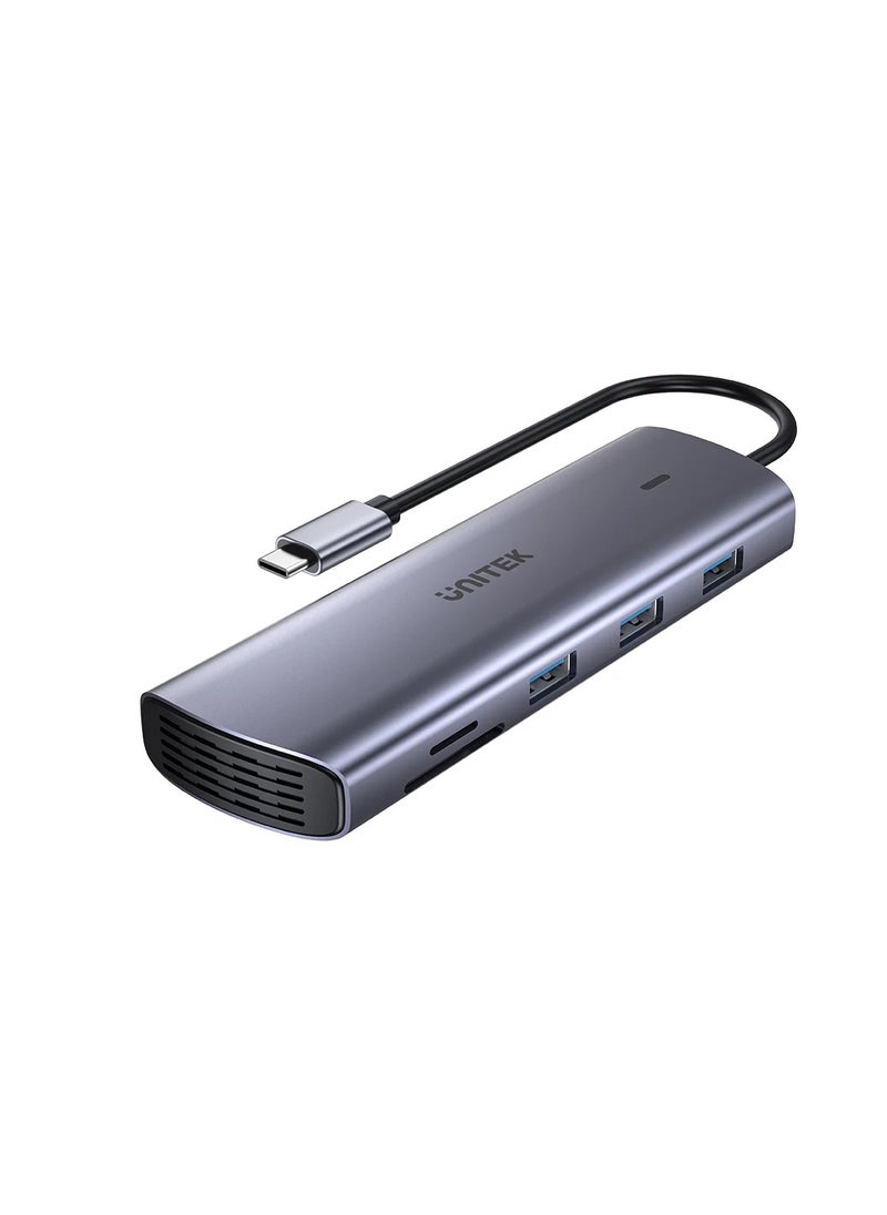 UNITEK D1113A 9-in-1 USB-C Hub (3*USB-A 5Gbps + SD/Micro SD + Gigabit Ethernet + VGA + HDMI 4K 30Hz + PD 100W)
