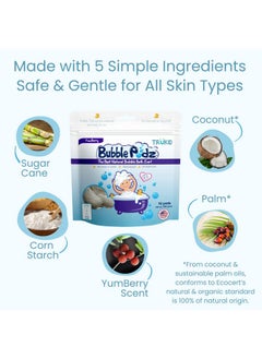 TruKid Bubble Podz Bubble Bath For Baby & Kids Gentle Refreshing Bath Bomb For Sensitive Skin Ph Balance 7 For Eye Sensitivity Natural Moisturizers And Ingredients Yumberry (24 Podz)  - Image 5