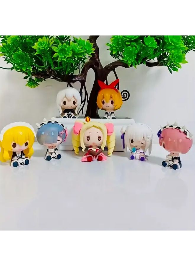 1pc Random Color Q Style Anime Figure Cute Desktop Display With Dynamic Pose PVC Collectible - Image 2