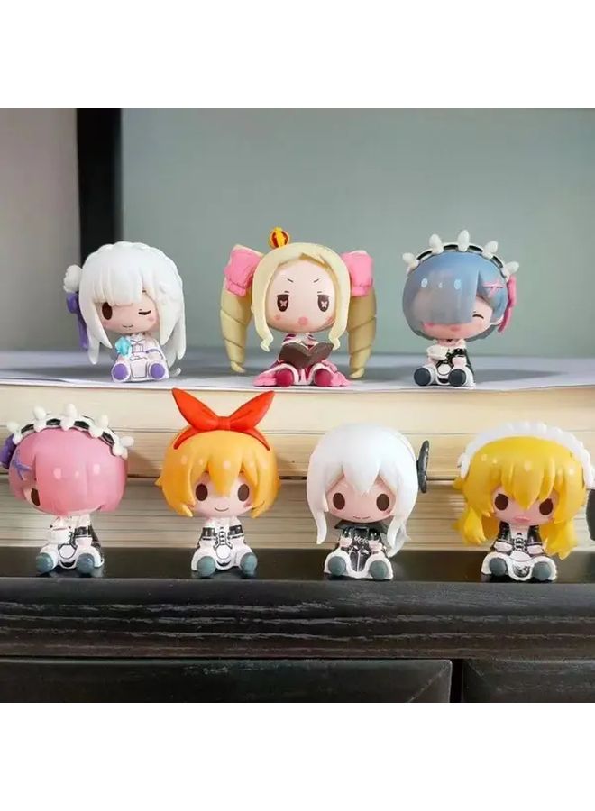 1pc Random Color Q Style Anime Figure Cute Desktop Display With Dynamic Pose PVC Collectible - Image 1