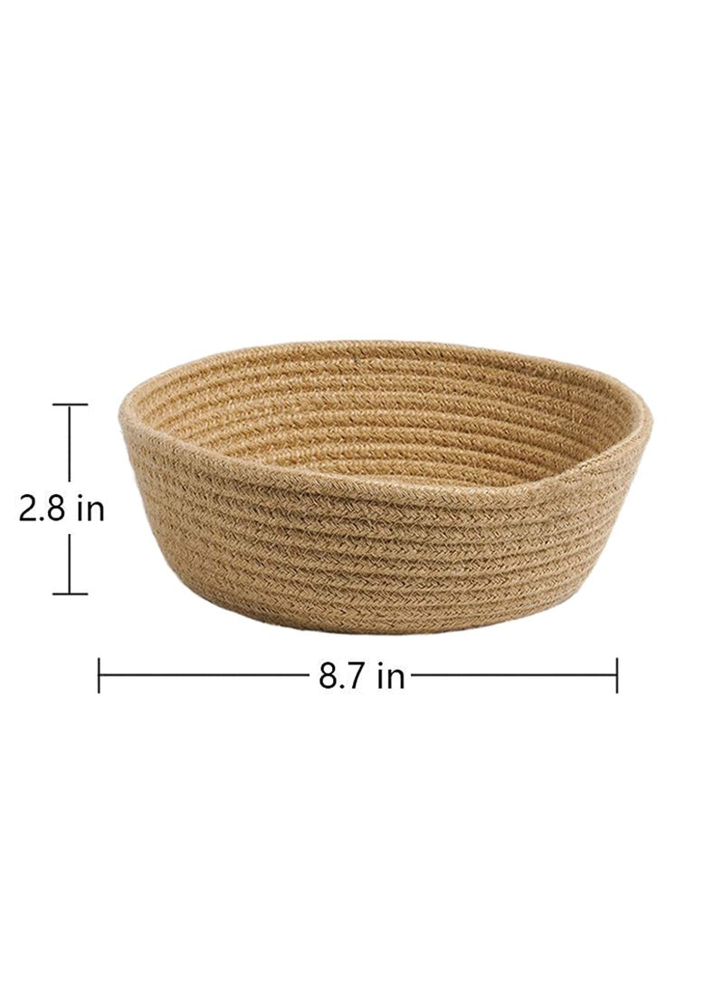 RUGSZONE RUGSZONE Jute Baskets Online Designer Baskets StorageShelves Baskets Fruit Baskets or Clothes Jute Storage Round Basket Beige Small 87 X 28  - Image 4