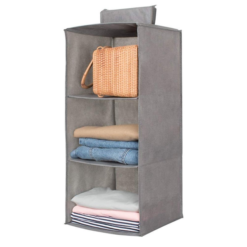 ONTRIP ONTRIP Foldable Hanging Storage Organizer 3 Layer NonWoven FabricWardrobe 30 X30 X 60 CM 3 Layer - Image 1