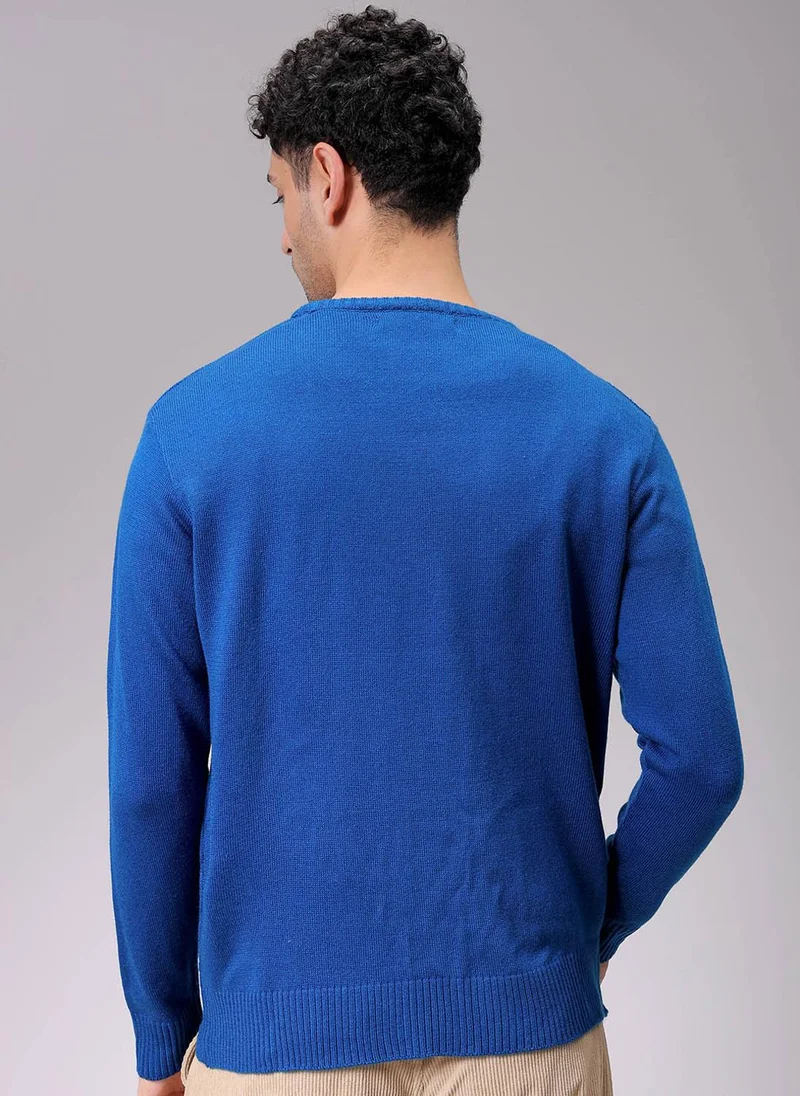 The Indian Garage Co Men Relaxed Fit Solid High Neck Sweater