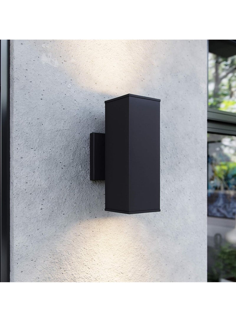 YD Modern Outdoor Wall Light, Waterproof LED Up/Down Light for Garden, Patio, and Balcony - Sleek Black Aluminum Finish - Image 1