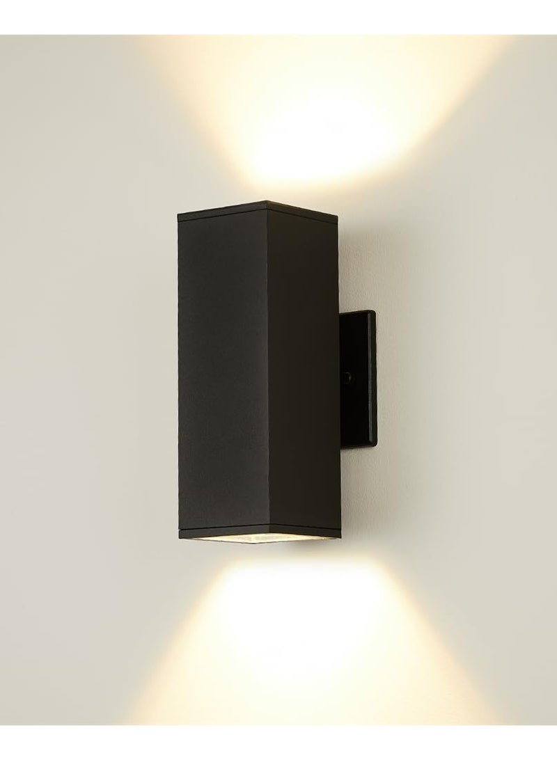 YD Modern Outdoor Wall Light, Waterproof LED Up/Down Light for Garden, Patio, and Balcony - Sleek Black Aluminum Finish - Image 2