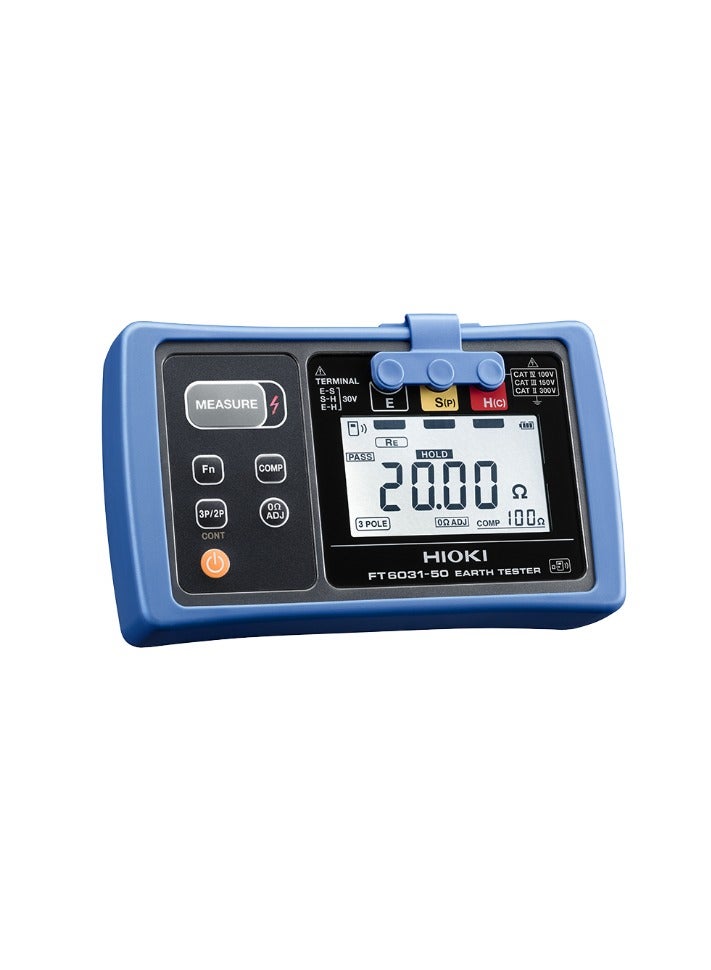 Hioki FT6031-50 Digital Earth Tester – Compact, Waterproof, and Dustproof Ground Resistance Tester, Easy-to-Use with Wide Measurement Range for Electrical Inspections and Field Testing - Image 1