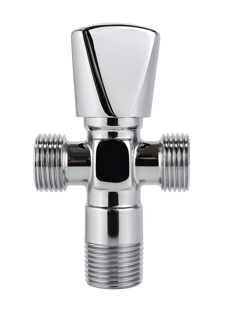 Royal Apex Chrome Plated Angle Valve 1/2" X 1/2" Toilet Kitchen Wash Basin Bathroom Fittings 2 Way - Image 1