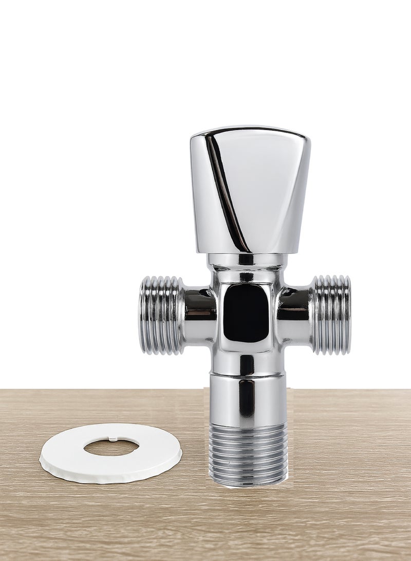 Royal Apex Chrome Plated Angle Valve 1/2" X 1/2" Toilet Kitchen Wash Basin Bathroom Fittings 2 Way - Image 2