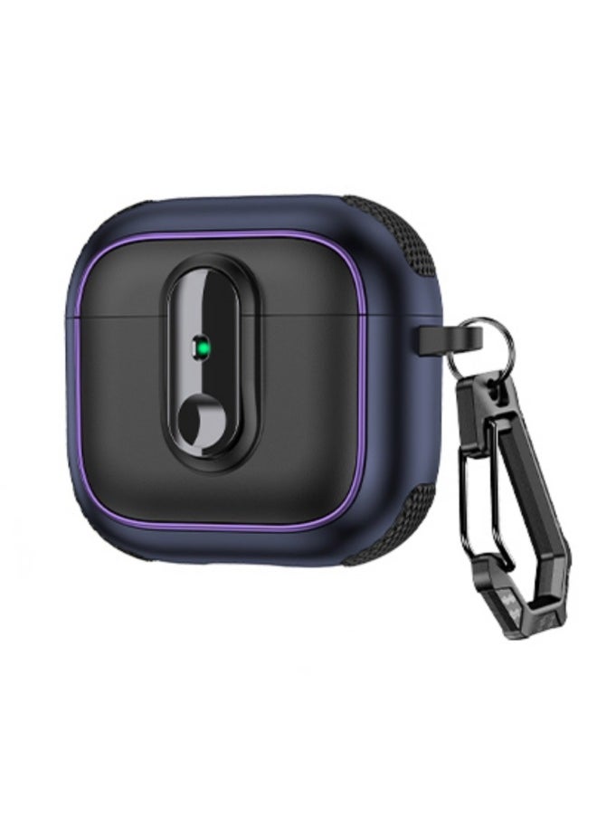 Generic - For Apple Airpods Pro2 Earphone Shell Electroplated With Switch Bluetooth Protective Cover Creative Airpods 4-Color:Black Dark Blue-Applicable Models:Airpods Pro - Image 1
