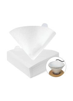 رانك  قمع تقطير V60 02 مع فلاتر قهوة v60 عدد 100 فلتر مقاس 02 حجم كبير ابيض  - Image 3