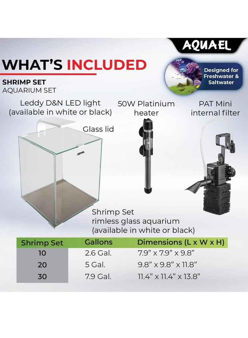 AQUARIUM Aquael Shrimp Set Smart White-Day & Night [Volume - 20L] - Image 5