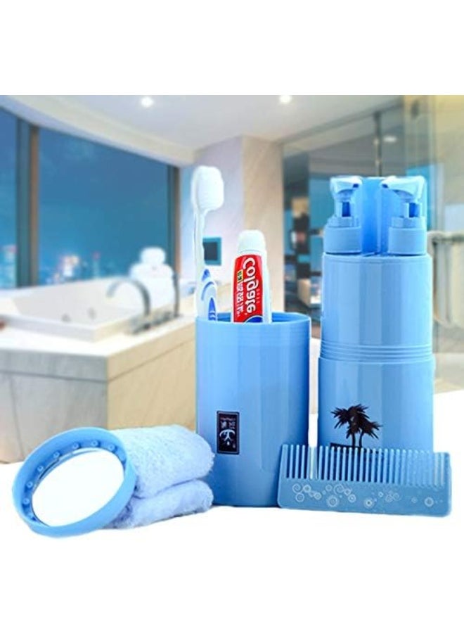 Smart Bathroom Trip Organizer - Compact Comb with 2 Soap Dispensers and Mirrors to Save Space and Easily and Neatly Organize Shower Items for Travel or Daily Use