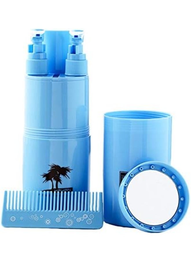 Smart Bathroom Trip Organizer - Compact Comb with 2 Soap Dispensers and Mirrors to Save Space and Easily and Neatly Organize Shower Items for Travel or Daily Use