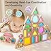 Dinhon 32Piece Acrylic Rainbow Building Blocks Set for Kids Colorful Stacking Blocks Educational Toddler Puzzles Preschool Learning Toys Gifts for Ages 1 2 3 4 5 Boys and Girls - Image 4