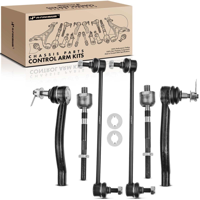 A-Premium APremium Set of 6 Front Sway Bar Link Inner Outer Tie Rod End Compatible with Nissan Altima 2007 2008 2009 2010 2011 2012 2013