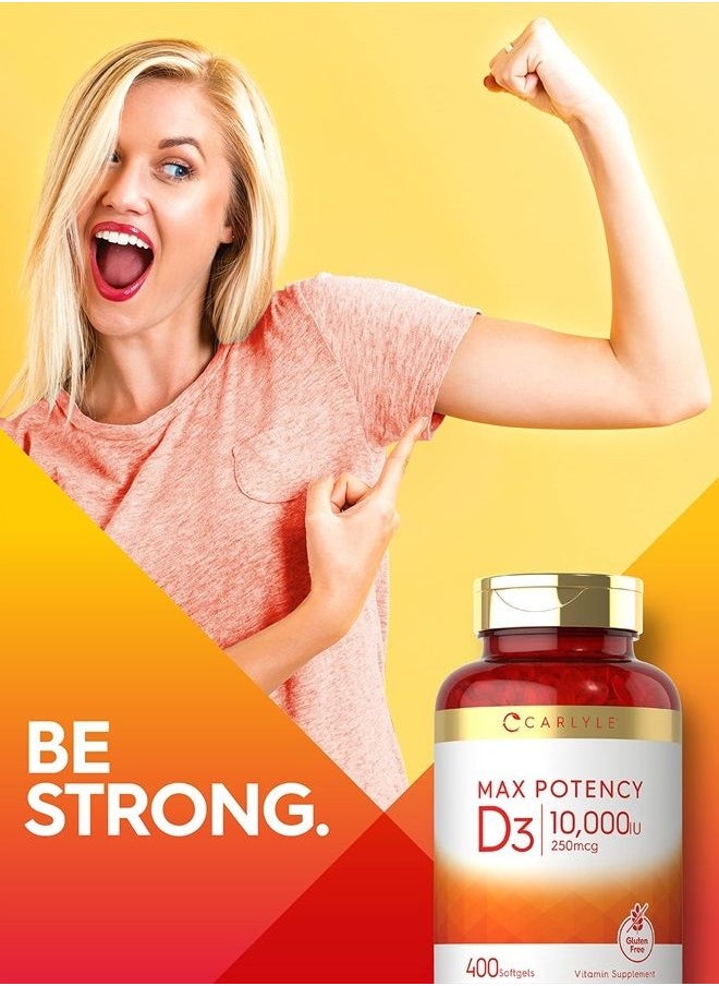 CARLYLE - Max Potency Vitamin-D, 10000 IU 400 Softgels - Image 1