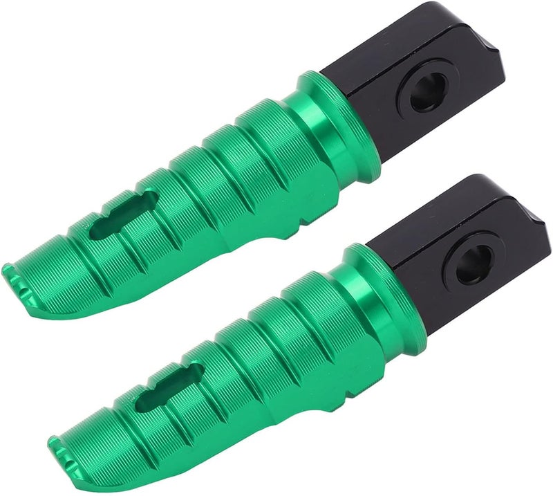 Tbest Front Footpeg Footrest 2pcs T6063 Aluminum Alloy Anti Slip Rustproof Replacement for GPR125 APR150 RS125 TUONO125 GPR250 (Green) - Image 1