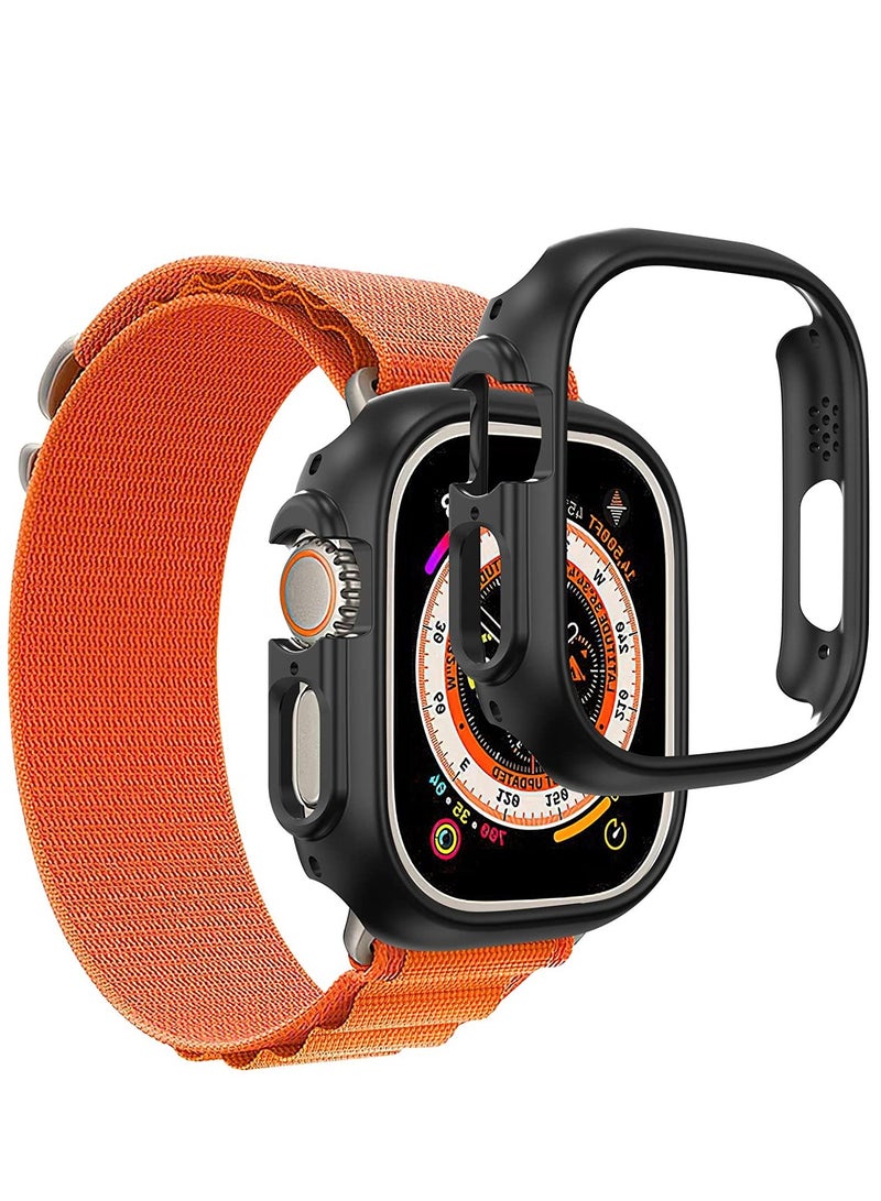 ELTRAZONE for Apple Watch Ultra 49mm Bumper Case [NO Screen Protector], 2 Pack All-Around Edge Shockproof Protective Hard PC Slim Bumper Cover Case for Apple Watch Ultra 49mm - Black - Image 1