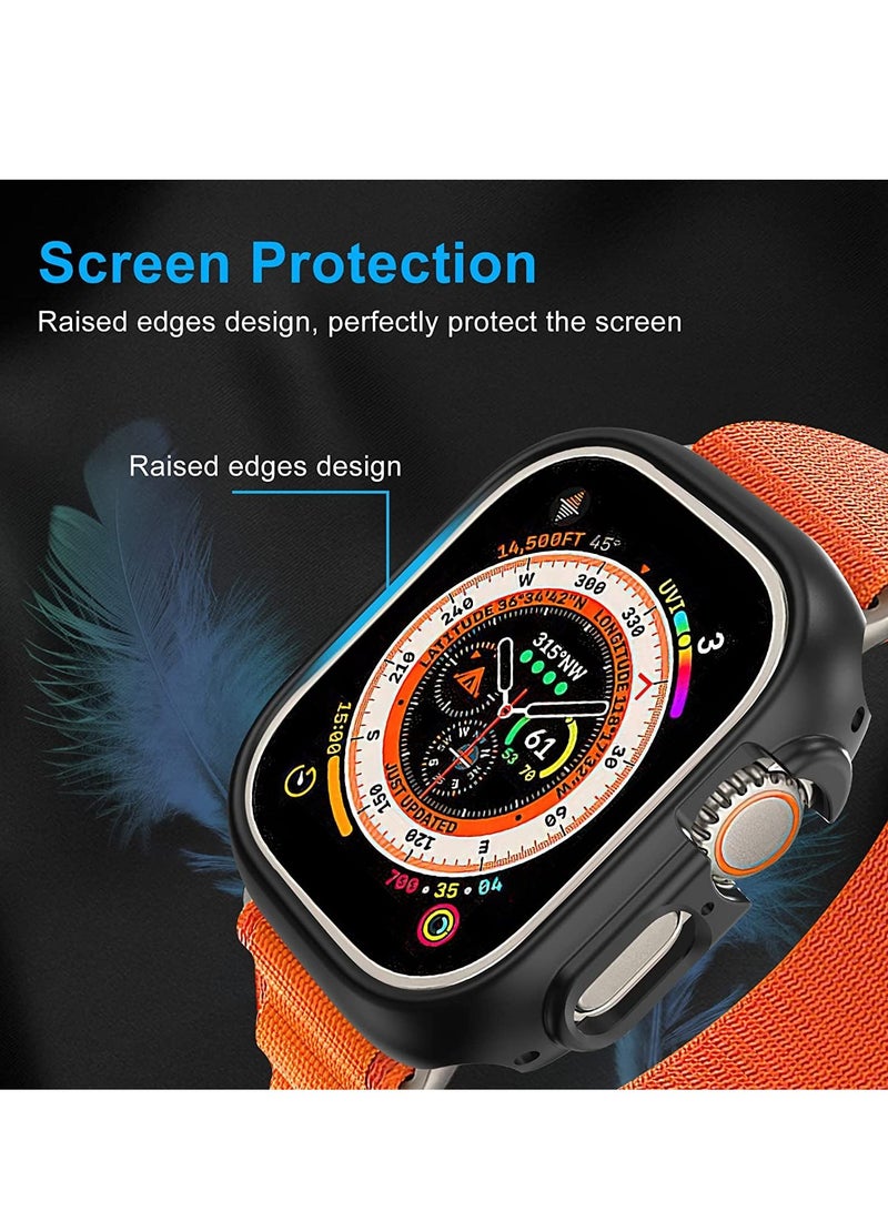 ELTRAZONE for Apple Watch Ultra 49mm Bumper Case [NO Screen Protector], 2 Pack All-Around Edge Shockproof Protective Hard PC Slim Bumper Cover Case for Apple Watch Ultra 49mm - Black - Image 4