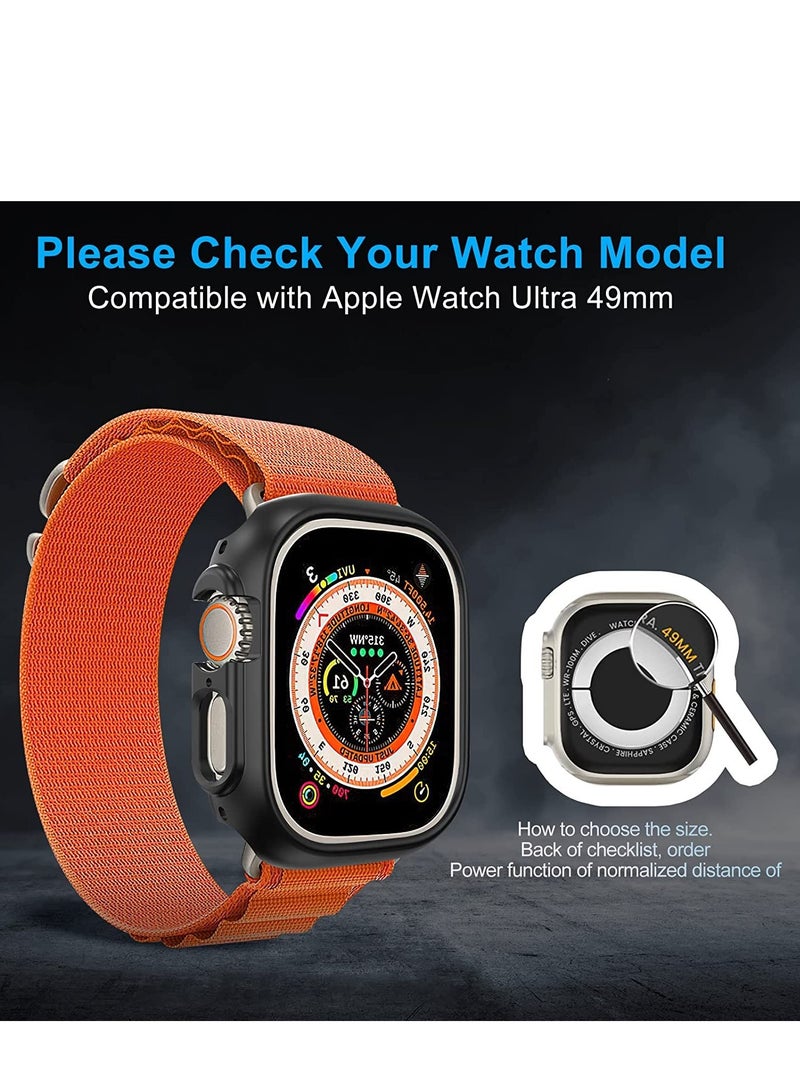 ELTRAZONE for Apple Watch Ultra 49mm Bumper Case [NO Screen Protector], 2 Pack All-Around Edge Shockproof Protective Hard PC Slim Bumper Cover Case for Apple Watch Ultra 49mm - Black - Image 3