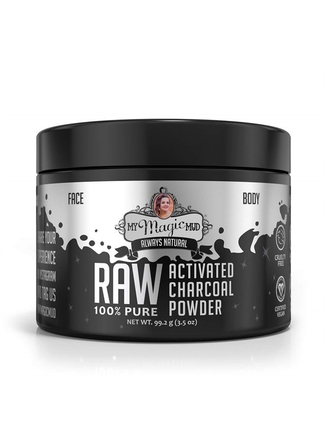 My Magic Mud Raw 100% Pure, Activated Charcoal Powder, 3.5 oz (99.2 g) - Image 1