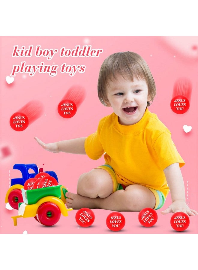 جيريفي 20 قطعة من كرات تخفيف التوتر من Jesus Loves You باللون الأحمر، ألعاب تخفيف التوتر، كرات مطاطية من الرغوة، كرات فيدجيت بالجملة لحفلات عيد الحب، حقيبة هدايا، حشو الجوارب، 1.57 بوصة - Image 4