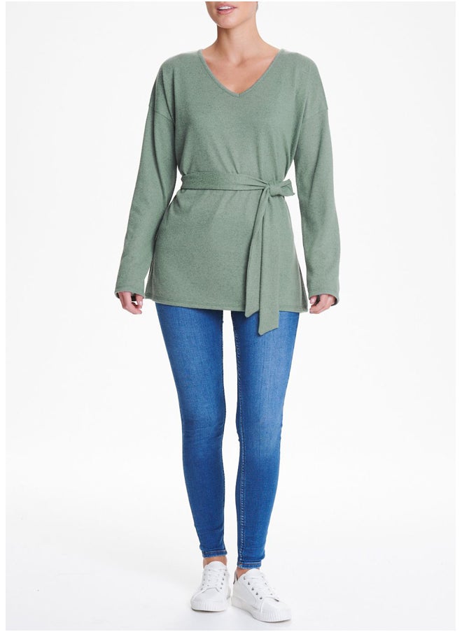 Matalan Soft Touch Belted Co-Ord Top  - Image 1