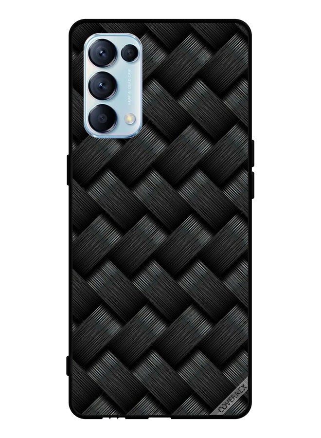 Covernex Protective Case Cover For Oppo Reno5 Pro 5G Black Strips Pattern - Image 1