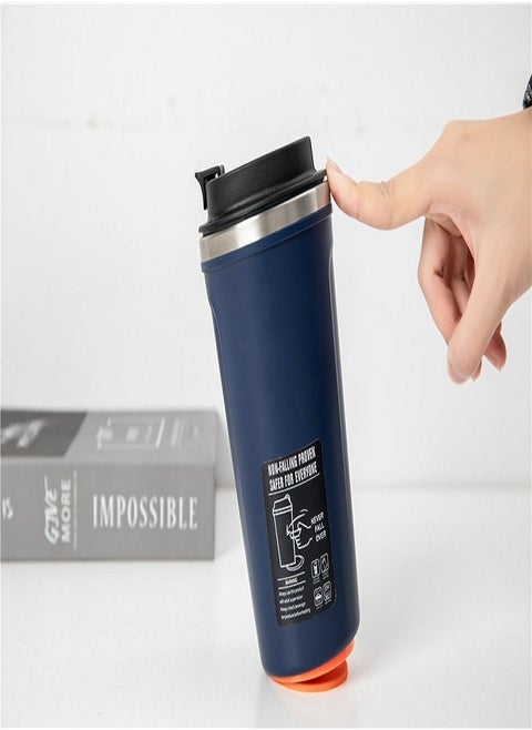 Suction cup stainless Steel Non- Falling proven safer for everyone 520ml Dark Blue