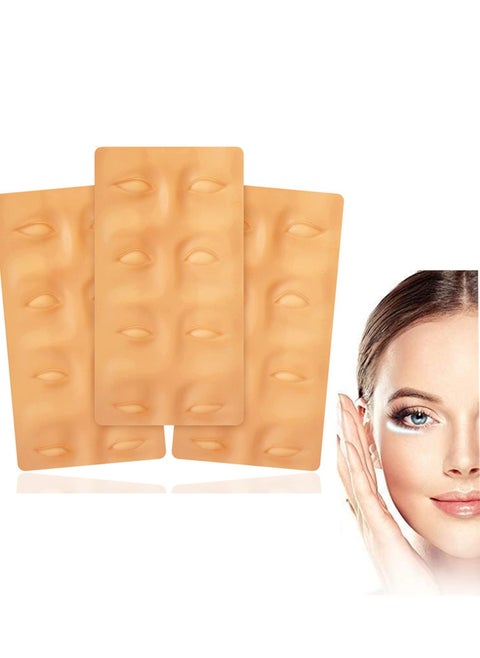 3 Pcs 3D Microblading Practice Skin for Eyebrows