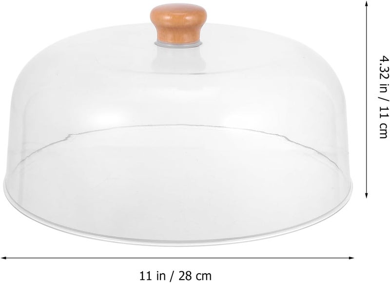 Acrylic Food Dome Cover 11inch round Cake Protector Lid 280x280x150mm Dustproof Food Display Cloche for Home Kitchen Serving - Image 2