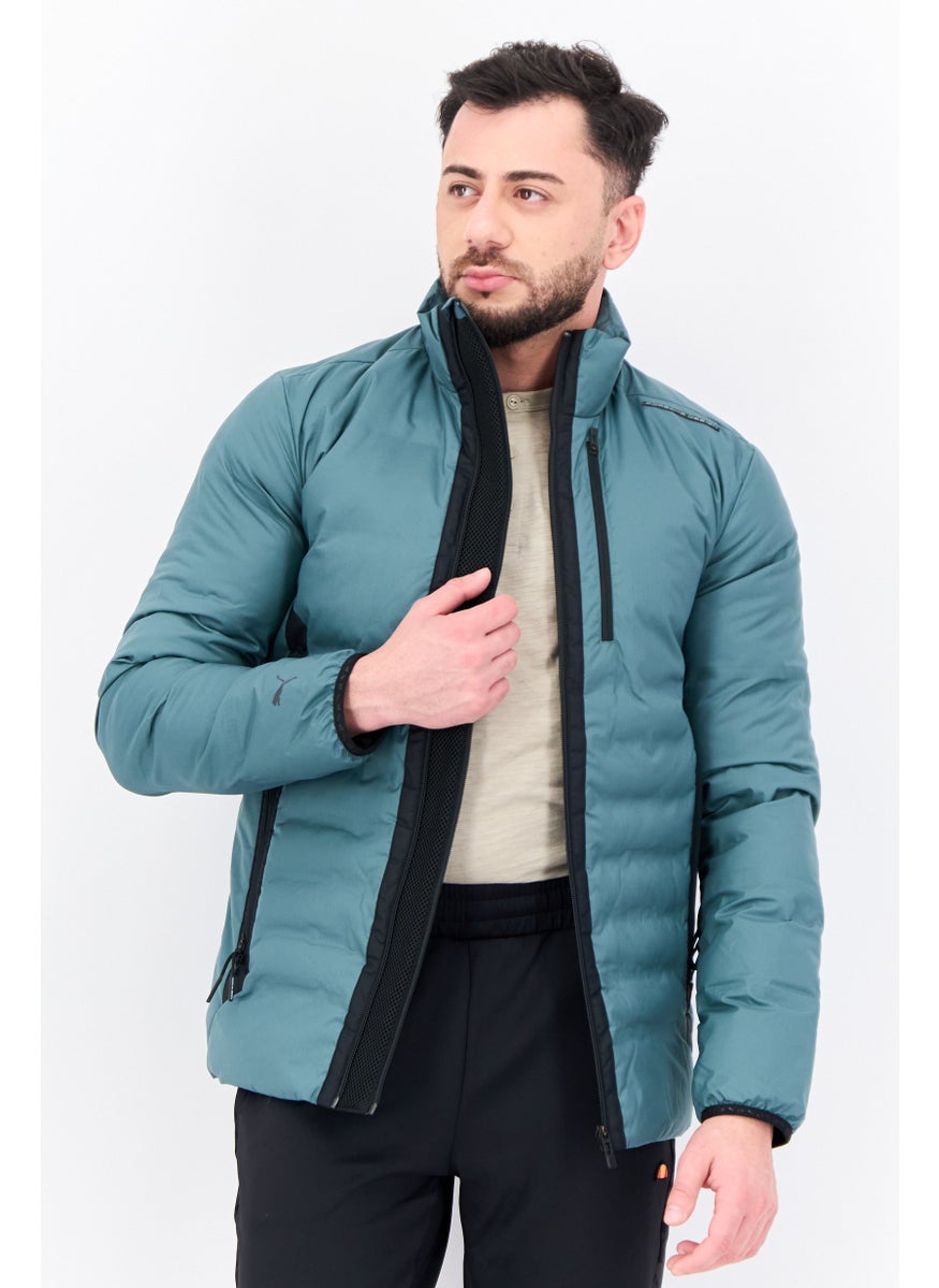 PUMA Men Sportswear Fit Long Sleeves Outdoor Jacket, Sage Green  - Image 1