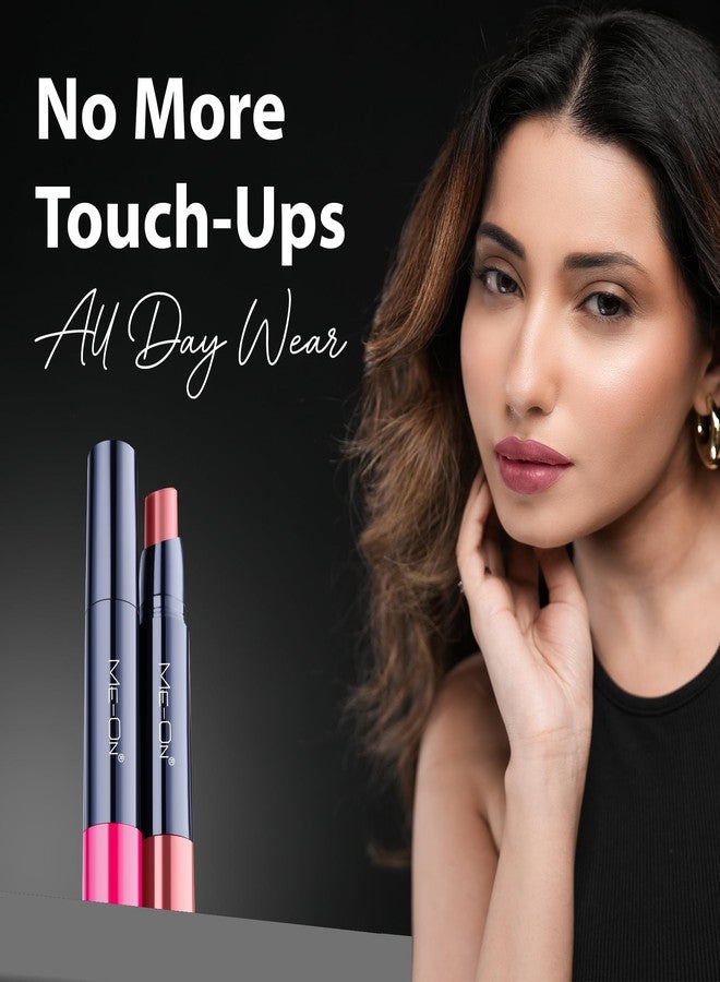 ME-ON SuperLast Matte Lipstick for Women | 24 Hrs Long Lasting | Waterproof, Smudge-Proof & Transfer-Proof | Lightweight, Cruelty-Free, High Pigment Soft Matte Finish (Nude Nuance, 2 gm) - Image 1