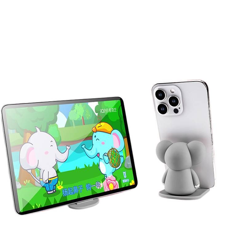 Stand Silicone Phone Holder Cartoon Elephant Desk for Phone and Tablet Fit Green for Setup - Image 5