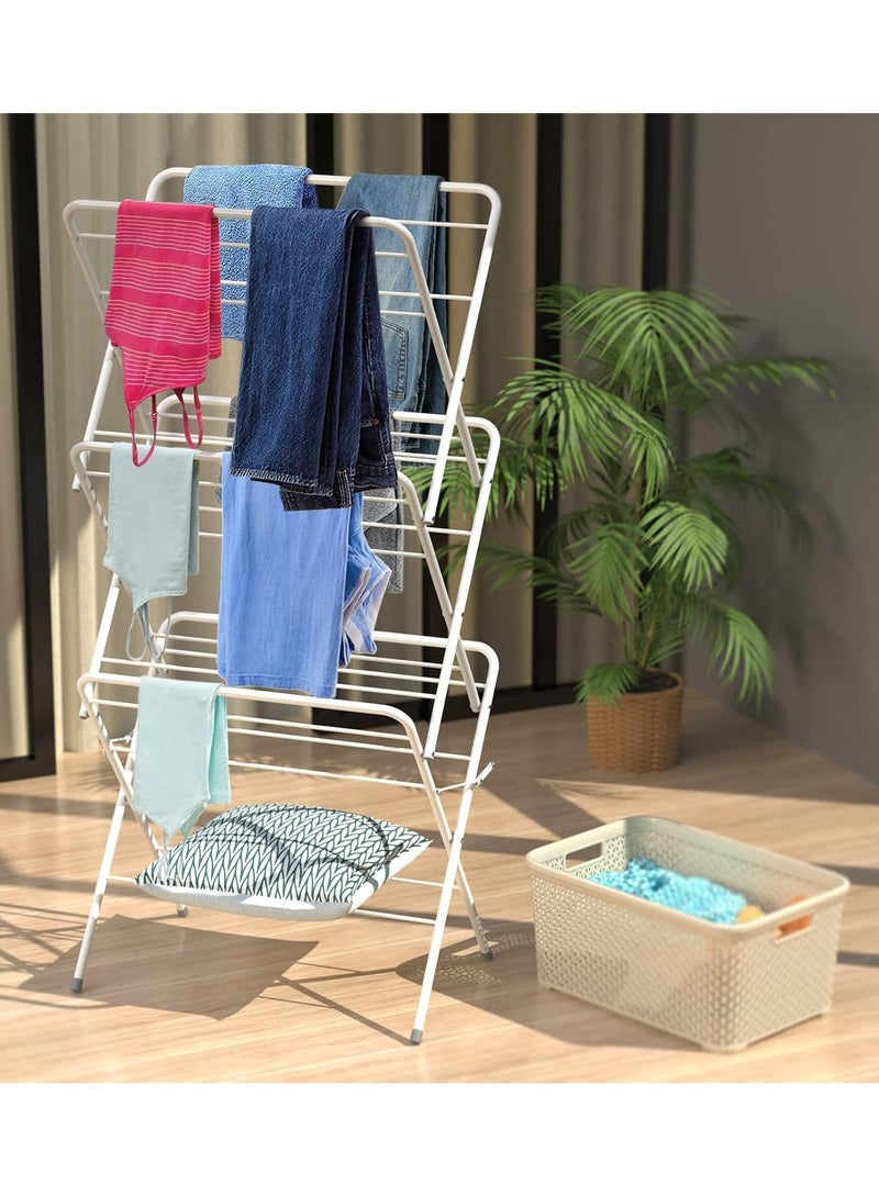 DubaiGallery 3-Tier Foldable Drying Rack Hang Clothes Towel Laundry Dryer for Indoor, Outdoor  - Image 2