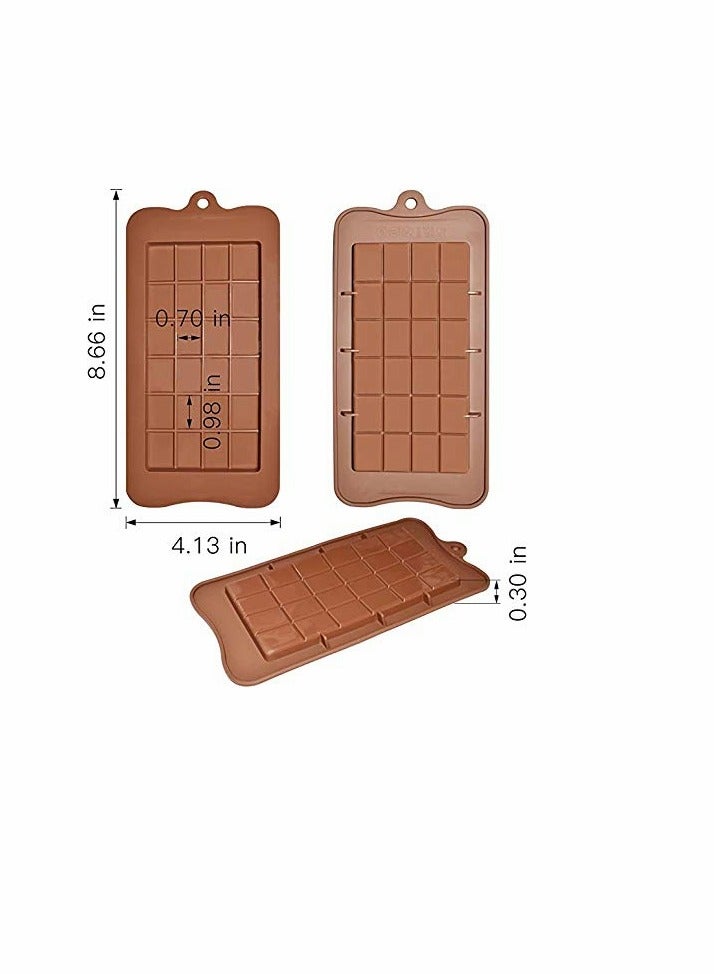 Excefore قوالب شوكولاتة قابلة للفك، مجموعة من 4 عبوات، قوالب سيليكون غير لاصقة من الدرجة الغذائية لقوالب البروتين والطاقة - Image 3