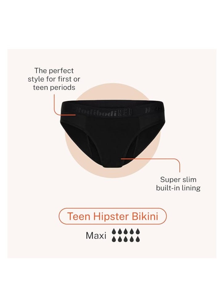Modibodi - Teen Hipster Bikini - Moderate-Heavy Absorbency - Period Protection Underwear for Teens - Image 1