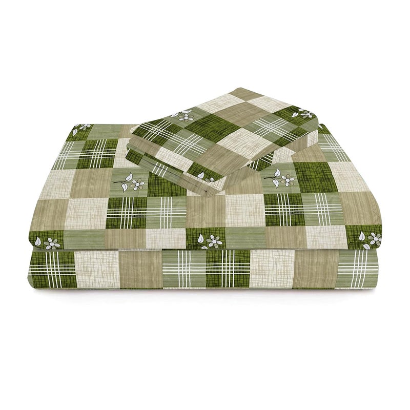 HOMEKART HOMEKART Premium Microfiber 144 TC Flat Single Bedsheets Breathable Wrinklefree Size60 X 90 Inch with 1 Pillow Cover Size17 X 27 Inches Light Green TC 144  - Image 3