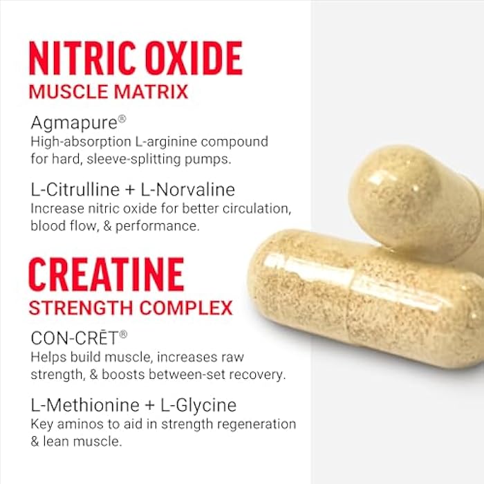 Force Factor Volcano Pre Workout Nitric Oxide Booster Supplement for Men with Creatine and L-Citrulline to Boost and Energy, Help Build Muscle, Better Pump and Workout, 120 Capsules - Image 3