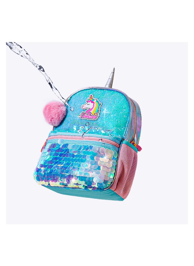 Eazy Kids - Unicorn Sparkle Backpack - Green - Image 1