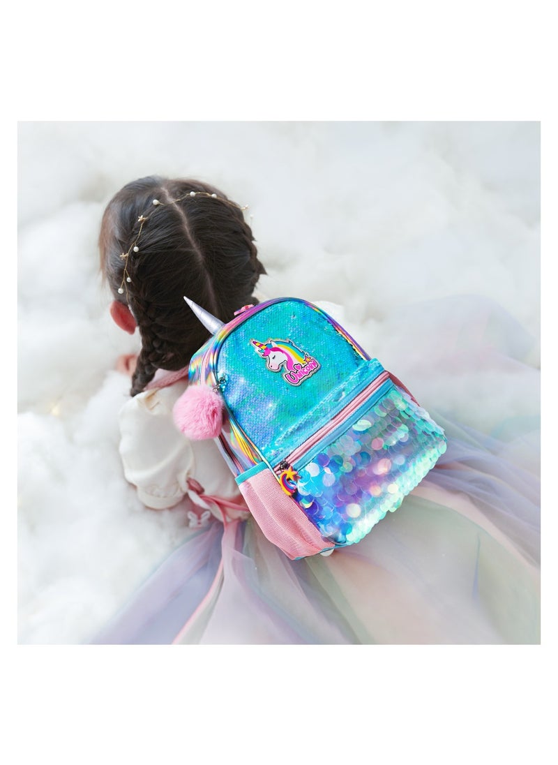 Eazy Kids - Unicorn Sparkle Backpack - Green - Image 1