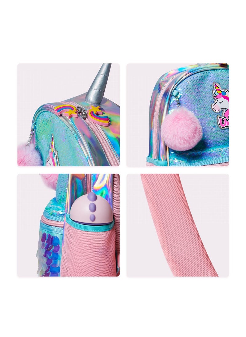Eazy Kids - Unicorn Sparkle Backpack - Green - Image 1